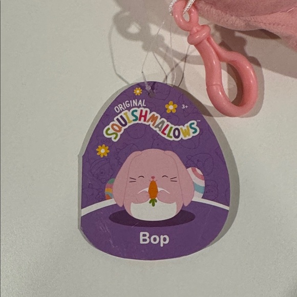 Squishmallow Bop the Bunny Easter clip NWT 2024 - Picture 3 of 3